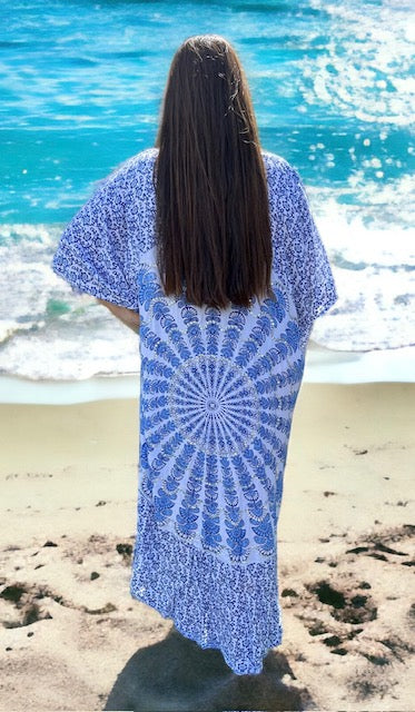 Mandala Sequin Long Kimono