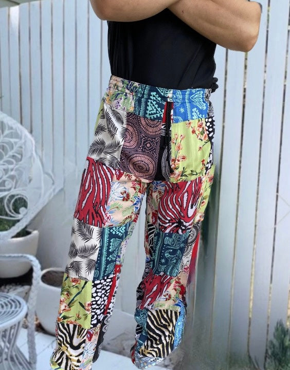 Patchwork Long Pants