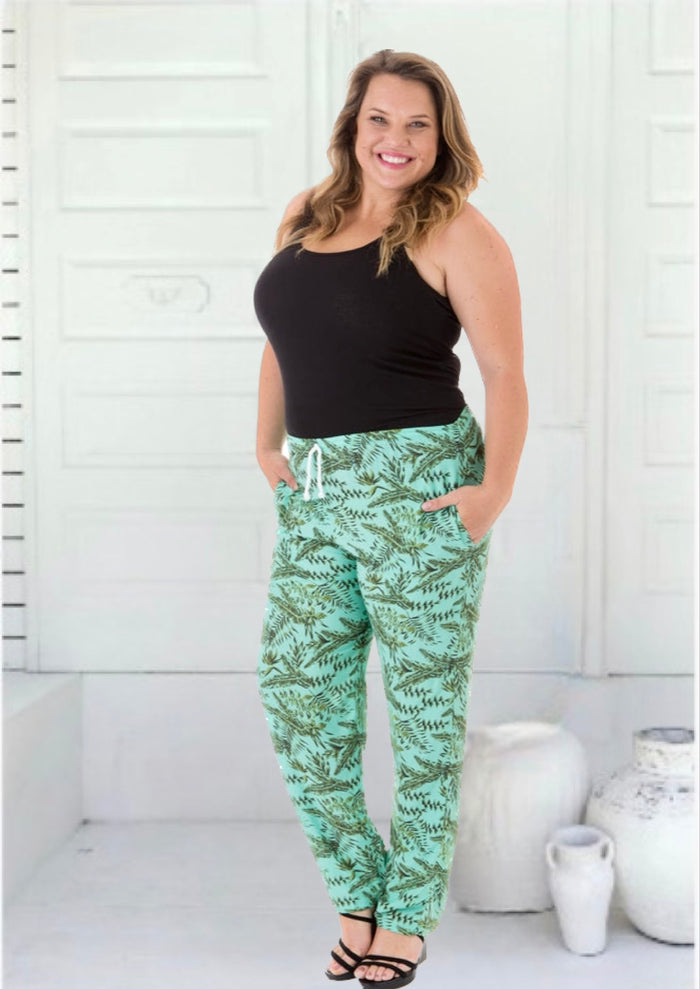 Happy Pants - Leaf Print