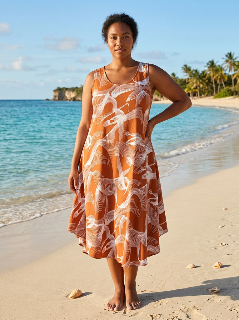 Katrina Dress - Swirl Print