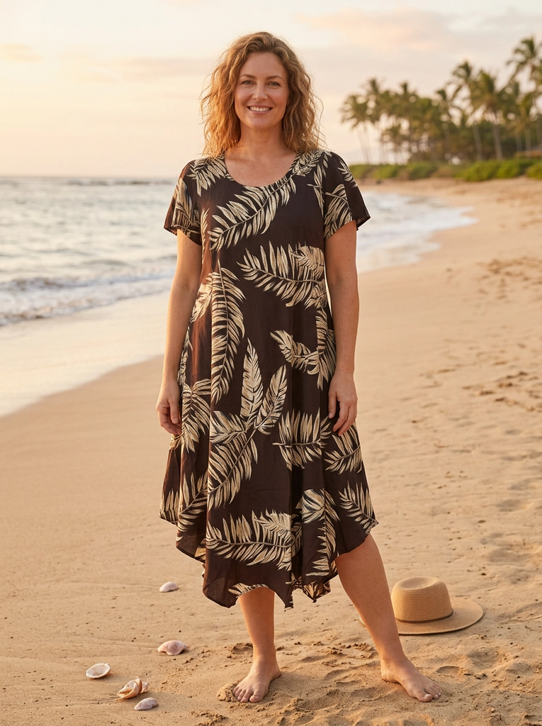 Kerry Dress - Feather Print