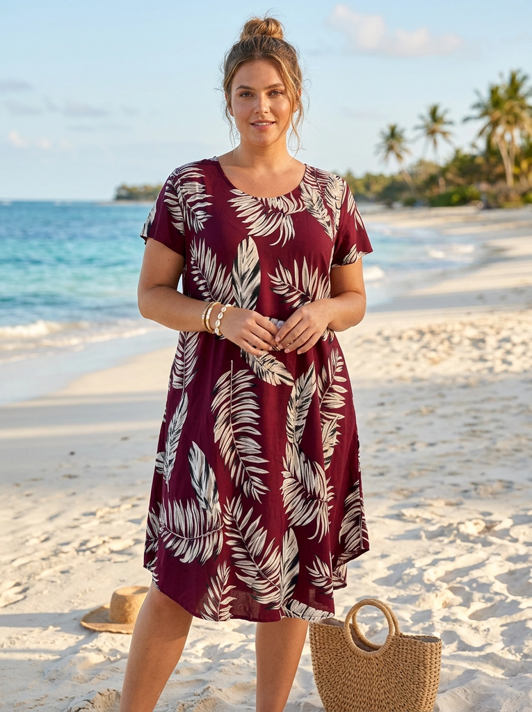 Kerry Dress - Feather Print