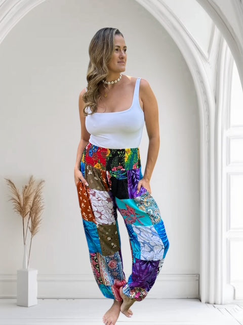 Patchwork Aladdin Pants