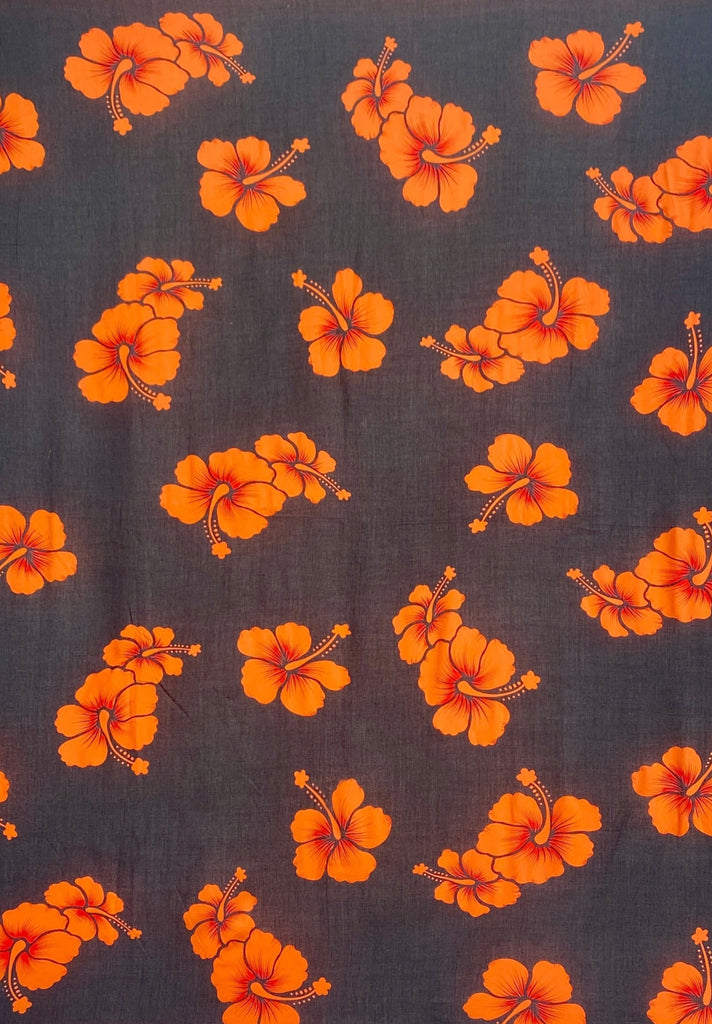 Black Hibiscus Sarongs