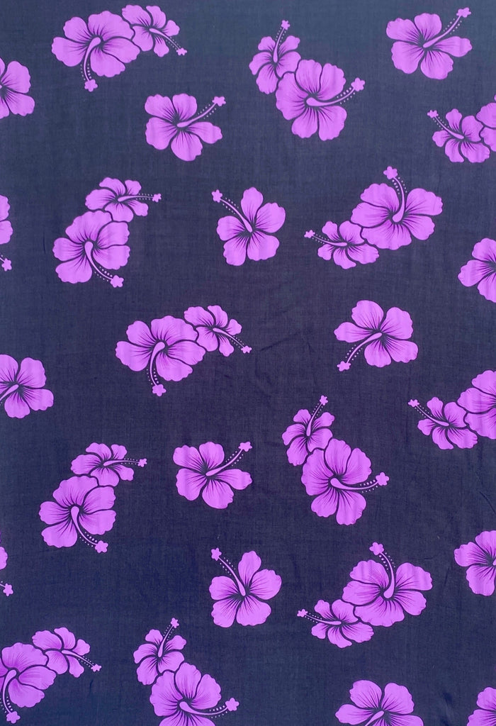 Black Hibiscus Sarongs