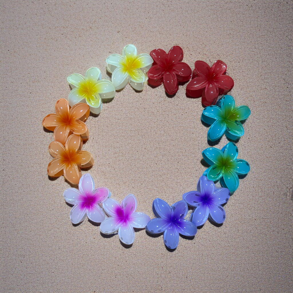 Frangipani Claw Clips Large