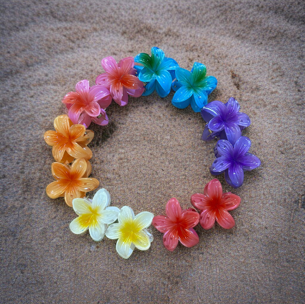 Frangipani Claw Clips Small